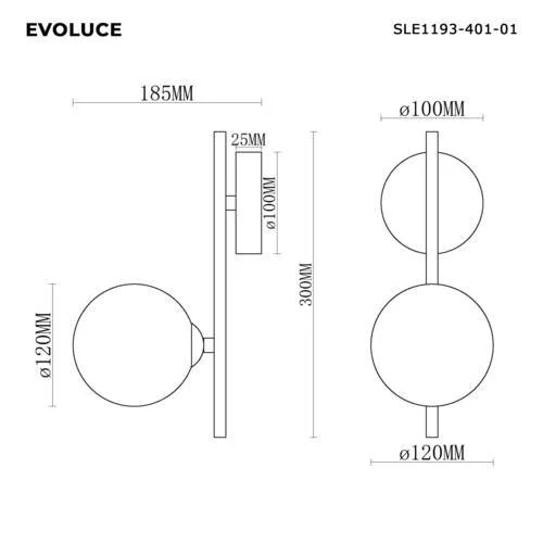 SLE1193-401-01 Светильник настенный Черный/Белый G9 LED 1*5W 4000K ENKEL