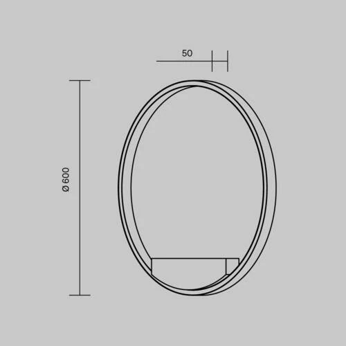 Бра Modern Rim, LED 36W, Белый, Белый (Maytoni, MOD058WL-L35WK) - Amppa.ru