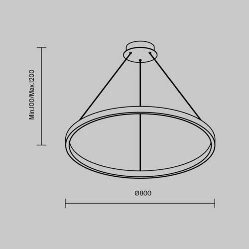 Подвесной светильник Modern Rim, LED 51W, Латунь, Белый (Maytoni, MOD058PL-L42BSK) - Amppa.ru