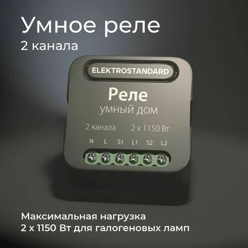 Умное двухканальное реле 76007/00 (Elektrostandard, a059326) - Amppa.ru