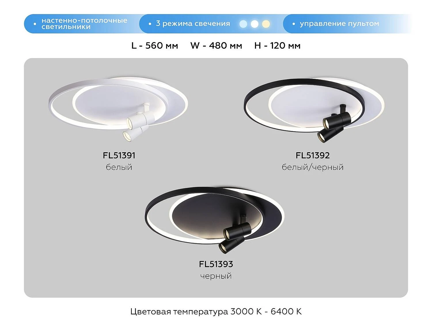 Накладной светильник Ambrella Light FL FL51393 - Amppa.ru