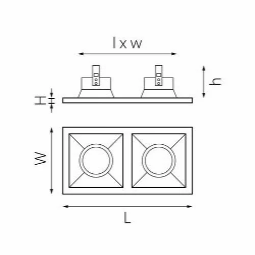 Комплект из светильников и рамки DOMINO Domino Lightstar D5270707