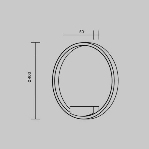 Бра Modern Rim, LED 24W, Белый, Белый (Maytoni, MOD058WL-L25WK) - Amppa.ru