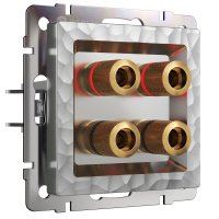 W1285006/ Электроустановочные изделия - Акустическая розетка (серебряный)