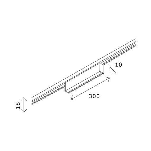 Магнитный трековый светильник SUPER5, LED, 4000K, 8W, Черный (ST LUCE, ST665.446.08) - Amppa.ru